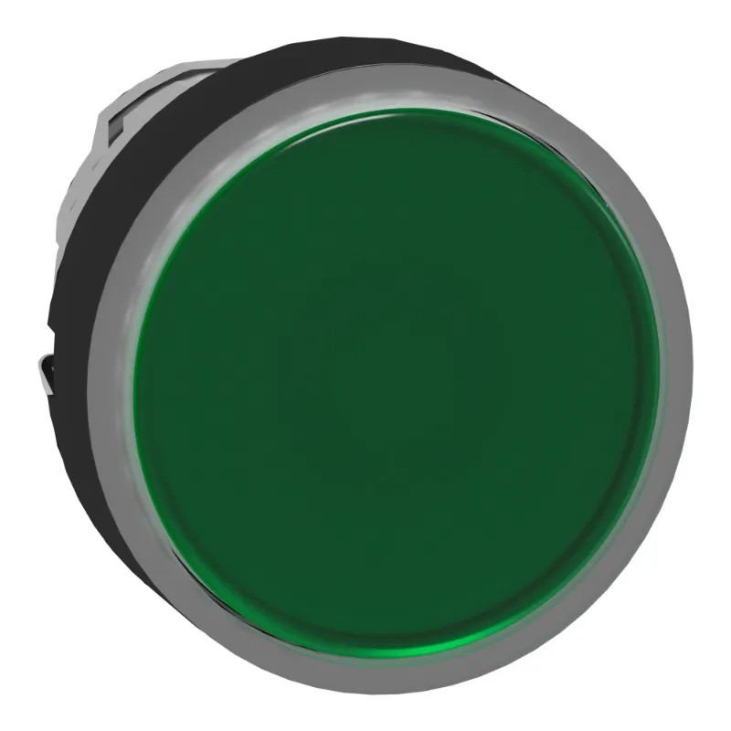 Harmony XB4 - tête bouton poussoir lumineux DEL - Ø22 - vert - ZB4BW3337 Schneider Electric