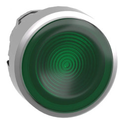 Harmony XB4 - tête bouton poussoir lumineux DEL - Ø22 - strié - vert - ZB4BW333S Schneider Electric