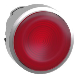 Harmony XB4 - tête bouton poussoir lumineux DEL - Ø22 - strié - rouge - ZB4BW343S Schneider Electric