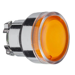 Harmony XB4 - tête bouton poussoir lumineux BA9s - Ø22 - orange - ZB4BW35 Schneider Electric