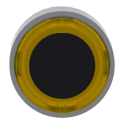 Harmony XB4 - tête bouton poussoir lum DEL - Ø22 - anneau - jaune - ZB4BW983 Schneider Electric