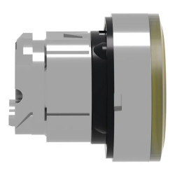 Harmony XB4 - tête bouton poussoir lum DEL - Ø22 - anneau - jaune - ZB4BW983 Schneider Electric