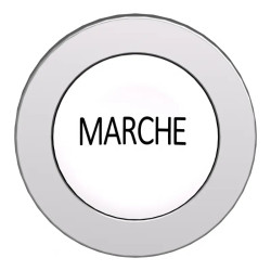 tête BP flush marqué blanc - ZB4FA142 Schneider Electric
