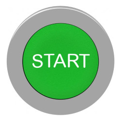 Harmony XB4 - tête bouton poussoir à impulsion - flush - marqué - vert - ZB4FA333 Schneider Electric