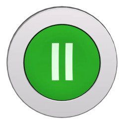 Harmony XB4 - tête bouton poussoir à impulsion - flush - marqué - vert - ZB4FA336 Schneider Electric