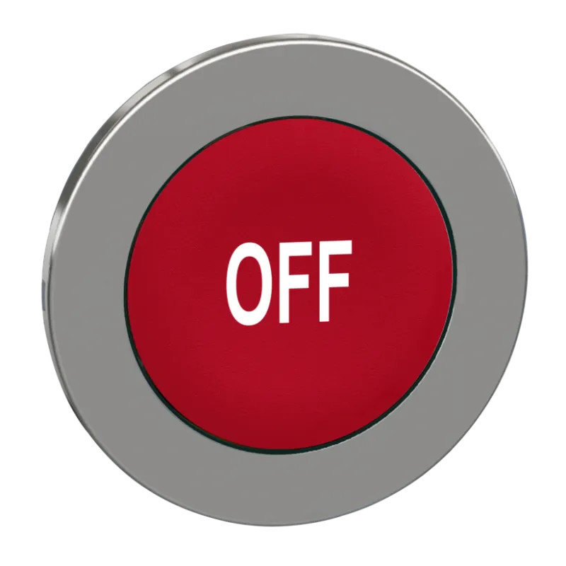 tête BP flush marqué rouge - ZB4FA435 Schneider Electric