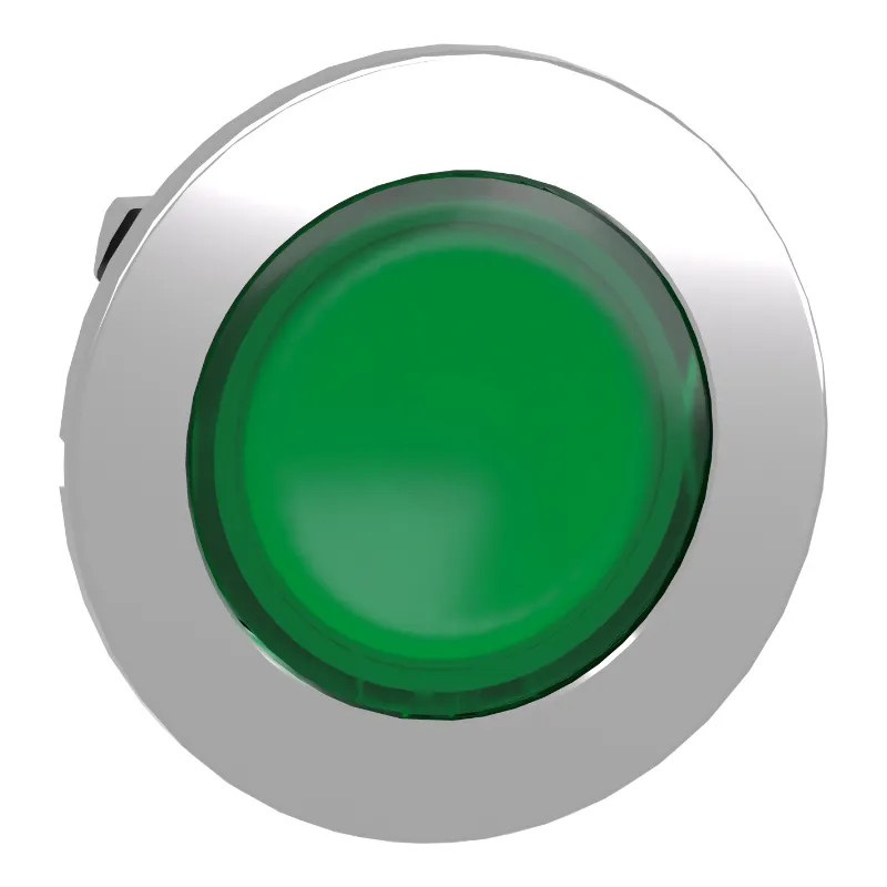 Harmony XB4 - tête bouton pousser-pousser lumineux - flush - vert - ZB4FH033 Schneider Electric