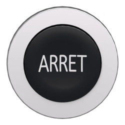 Harmony XB4 - tête bouton poussoir - flush - dépassant - marqué - noir - ZB4FL233 Schneider Electric