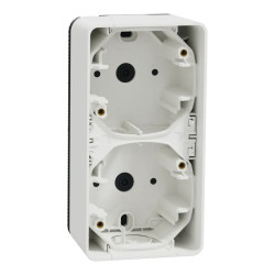 Mureva Styl - Boîte 2 postes verticale - saillie - IP55 - IK08 - blanc - MUR39912 Schneider Electric