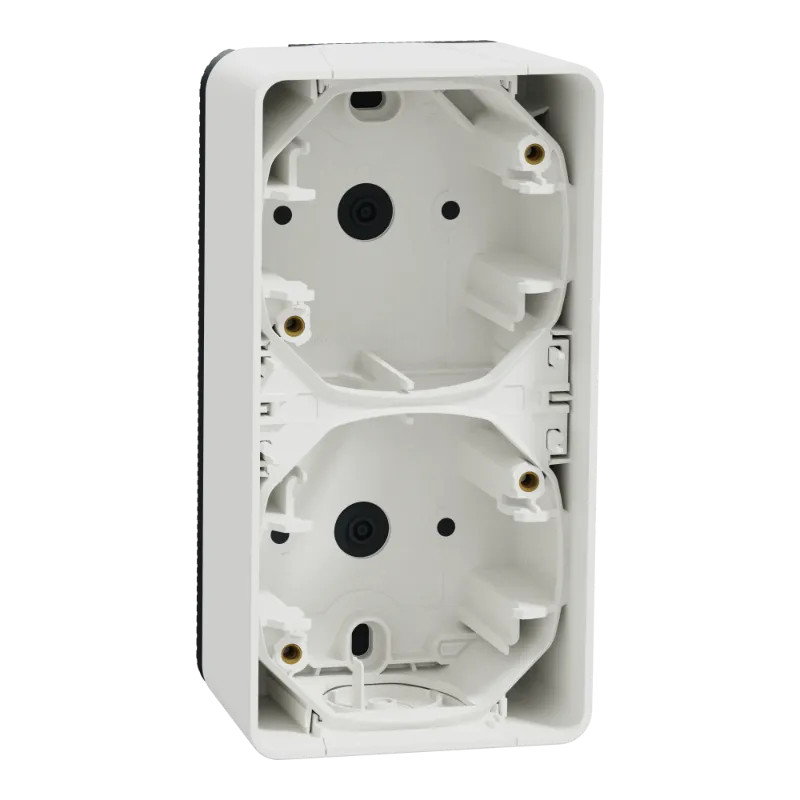 Mureva Styl - Boîte 2 postes verticale - saillie - IP55 - IK08 - blanc - MUR39912 Schneider Electric