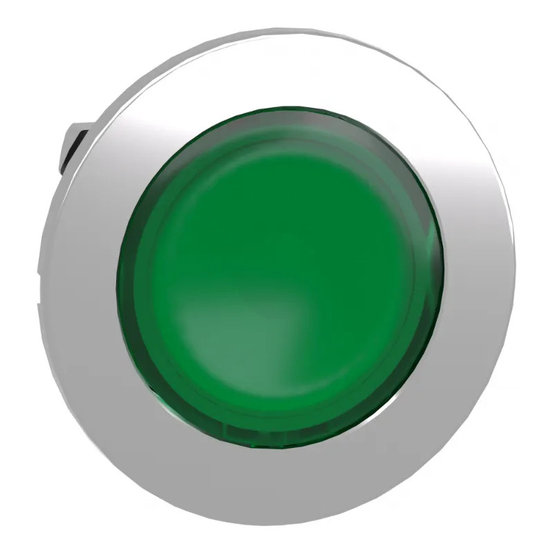 Harmony XB4 - tête bouton poussoir lum DEL - flush - vert - ZB4FW333 Schneider Electric