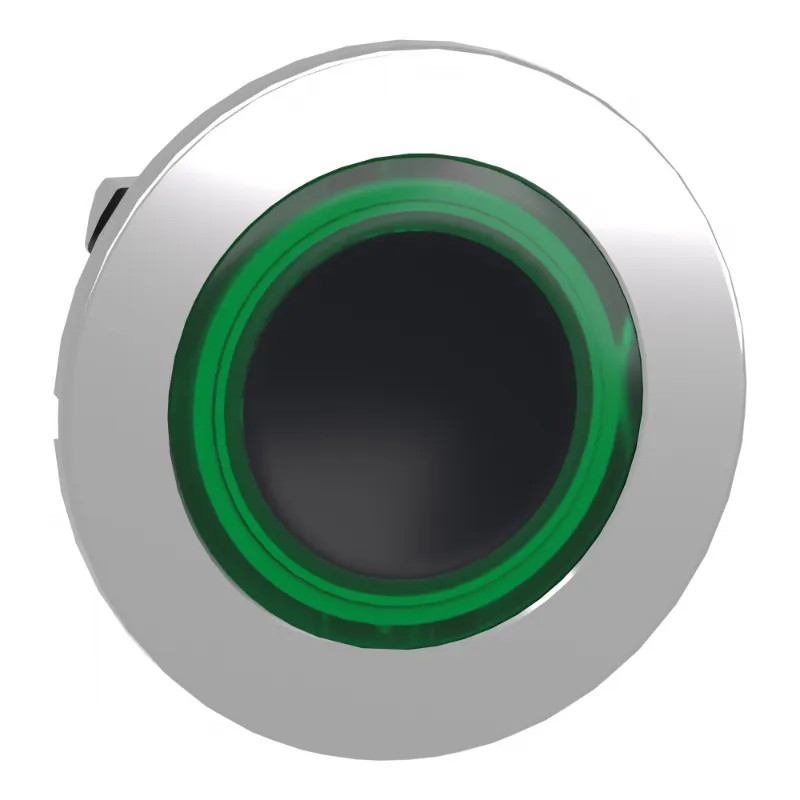 Harmony XB4 - tête bouton poussoir lum DEL - flush - anneau - vert - ZB4FW933 Schneider Electric