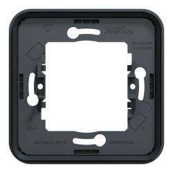 Mureva Styl - Cadre 1 poste - encastré - IP55 - IK08 - gris - MUR34107 Schneider Electric