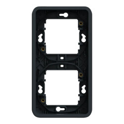 Mureva Styl - Cadre 2 postes vertical - encastré - IP55 - IK08 - gris - MUR34151 Schneider Electric