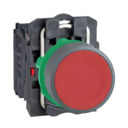 BP impulsion Ø22 rouge 1O - XB5AA42C0 Schneider Electric