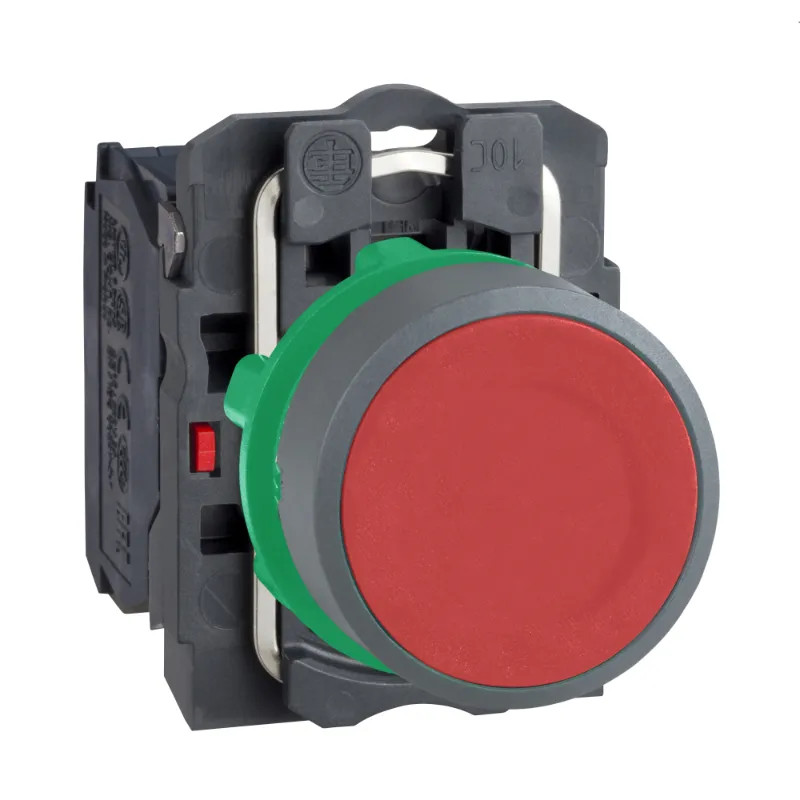 BP impulsion Ø22 rouge 1O - XB5AA42C0 Schneider Electric
