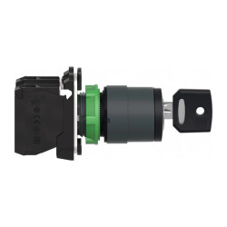 Harmony XB5 - bouton à clé 455 - Ø22 - 3 pos fix - retr GCD - 2F - vis - XB5AG03 Schneider Electric