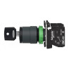 Harmony XB5 - bouton à clé 455 - Ø22 - 3 pos fix - retr GCD - 2F - vis - XB5AG03 Schneider Electric