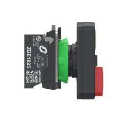 Harmony - Bout pous aff noir dep rg e et cont borne - XB5AL734155 Schneider Electric