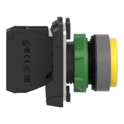 BP impulsion Ø22 jaune 1F - XB5AP51C0 Schneider Electric