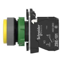 BP impulsion Ø22 jaune 1F - XB5AP51C0 Schneider Electric