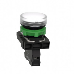 Harmony XB5 - voyant lumineux DEL - Ø22 - blanc - 24V - vis étrier - XB5AVB1 Schneider Electric