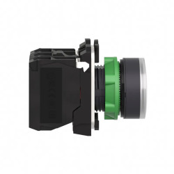Harmony bt-pous lumineux blanc Ø22 - impulsion - 24V - 1O+1F - XB5AW31B5 Schneider Electric