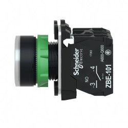 Harmony bt-pous lumineux blanc Ø22 - impulsion - 120V - 1O+1F - XB5AW31G5 Schneider Electric