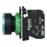 Harmony bt-pous lumineux vert Ø22 - impulsion - inf. ou egal250 V - 1O+1F - XB5AW3365 Schneider Electric