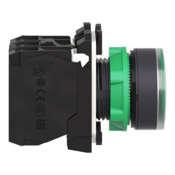 Harmony - Bouton poussour lumineux, verte, 24v - XB5AW33B3 Schneider Electric