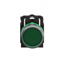 Harmony bt-pous lumineux vert Ø22 - impulsion - 24V - 1O+1F - XB5AW33B5 Schneider Electric