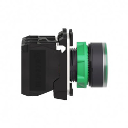 Harmony bt-pous lumineux vert Ø22 - impulsion - 120V - 1O+1F - XB5AW33G5 Schneider Electric