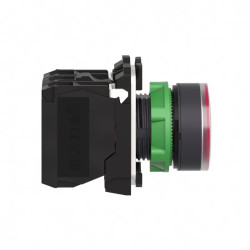 Harmony bt-pous lumineux rouge Ø22 - impulsion - 24V - 1O+1F - XB5AW34B5 Schneider Electric