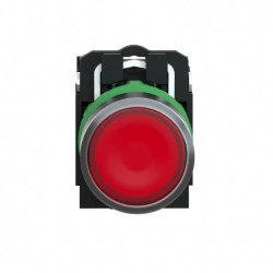 Harmony bt-pous lumineux rouge Ø22 -impulsion - 120V - 1O+1F - XB5AW34G5 Schneider Electric