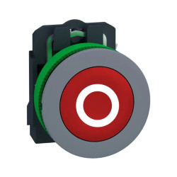 BP impuls flush Ø22 rouge 1O - XB5FA4322C0 Schneider Electric