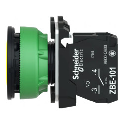 BP impuls flush jaune 1F - XB5FA51 Schneider Electric