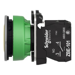 BP impuls flush Ø22 jaune 1F - XB5FA51C0 Schneider Electric