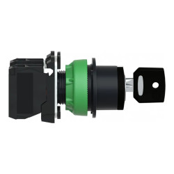 Harmony XB5 - bouton à clé 455 - flush - 3 pos fix - retr C - 2F - vis - XB5FG33 Schneider Electric