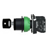 Harmony XB5 - bouton à clé 455 - flush - 3 pos fix - retr C - 2F - vis - XB5FG33 Schneider Electric