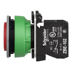 BP impuls flush dépas rouge 1O - XB5FL42C0 Schneider Electric