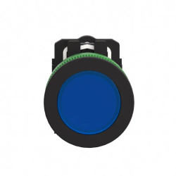 Harmony XB5 - voyant lumineux DEL - flush - bleu - 24V - vis étrier - XB5FVB6 Schneider Electric