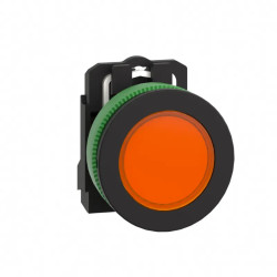 Harmony XB5 - voyant lumineux DEL - flush - orange - 120V - vis étrier - XB5FVG5 Schneider Electric