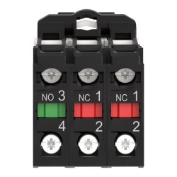 Harmony XB5 - corps de bouton - 2O+1F - raccordement vis-étrier - ZB5AZ141 Schneider Electric