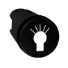 Harmony tête de bouton poussoir - Ø22 - noir - symbole Lumière - ZB5AA253 Schneider Electric