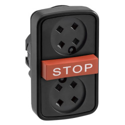 Harmony tête de bouton-poussoir - Ø22 - rouge - STOP - IP66, IP69 K - ZB5AA791 Schneider Electric