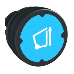 Harmony tête de BP Ø37 IP69K - Ø22 - bleu clair - avec marquage - ZB5AC98005 Schneider Electric