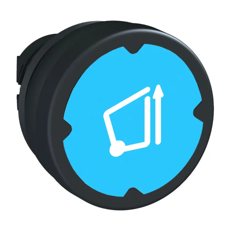 Harmony tête de BP Ø37 IP69K - Ø22 - bleu clair - avec marquage - ZB5AC98005 Schneider Electric