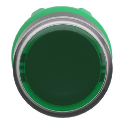 Harmony XB5 - tête bouton pousser-pousser lumineux - Ø22 - vert - ZB5AH033 Schneider Electric