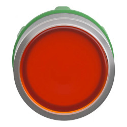 Harmony XB5 - tête bouton pous-pous lumin - Ø22 - col grise - jaune - ZB5AH083C0 Schneider Electric