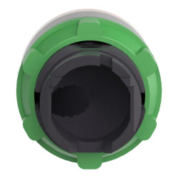 Harmony XB5 - tête bouton pous-pous lumin - Ø22 - col grise - jaune - ZB5AH083C0 Schneider Electric